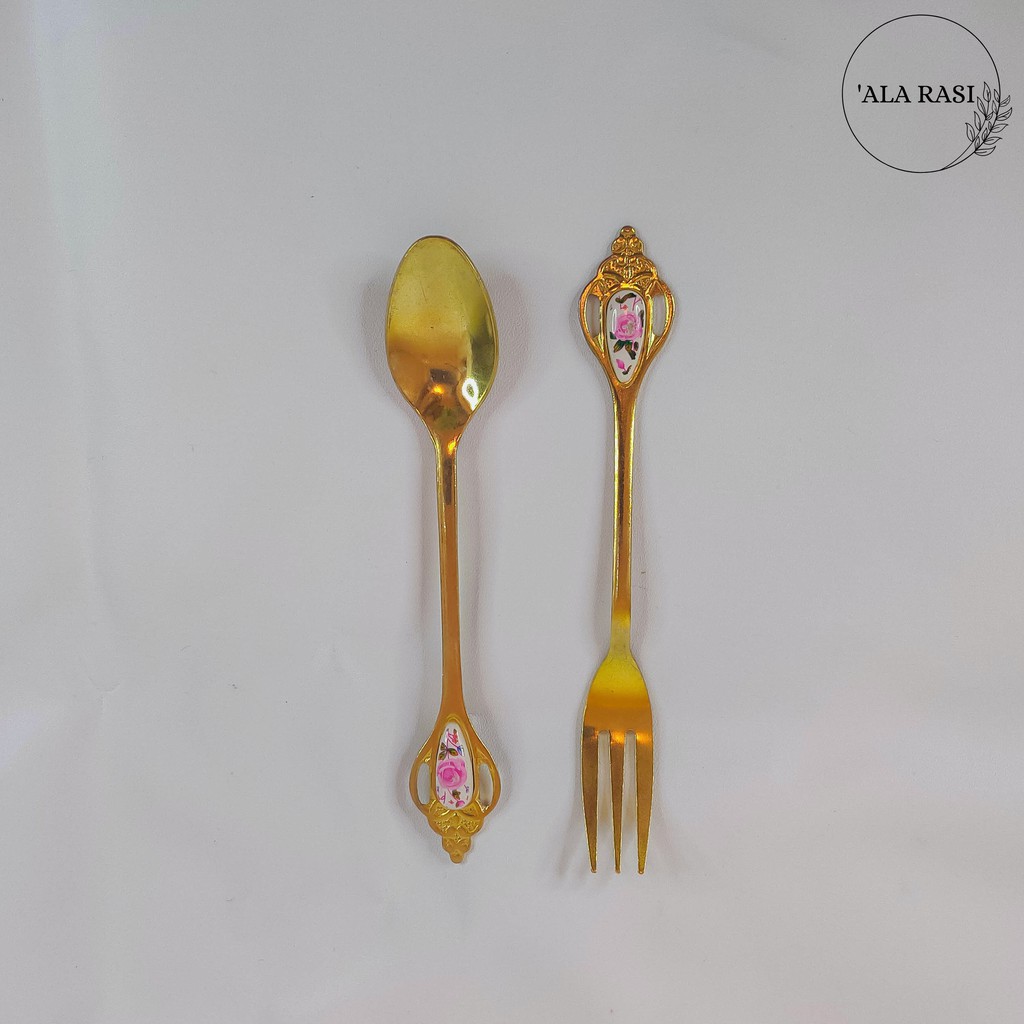 [A10] Sendok Garpu Teh Kopi Kue Buah - Tea Spoon Dessert Fork