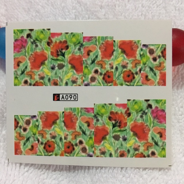 Water Decal Nail Art Stickers/Stiker Kuku Bunga 1