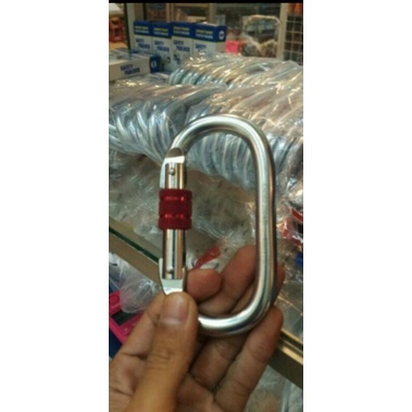 CARABINER STEEL SCREW BESAR