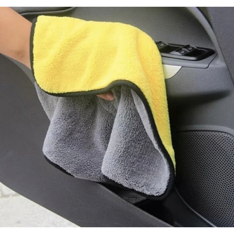 KAIN LAP MICROFIBER 30 x 30 &amp; 30 x 40 | KAIN LAP KUNING SERBAGUNA HALUS | KAIN LAP MOTOR MOBIL SERAT MICROFIBER