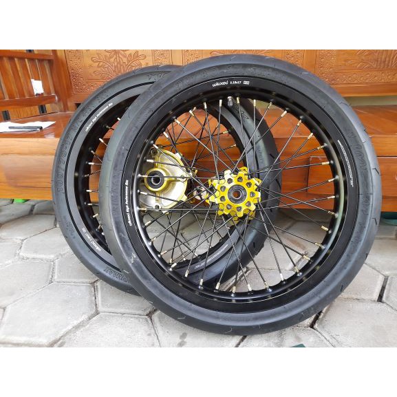 PAKET RODA BAN WHEELSET SEMI CACING PNP HONDA CRF 150