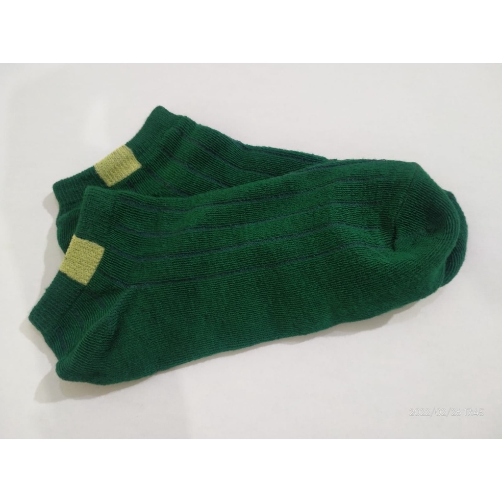 FYGALERYJAKARTA D020 Kaos Kaki Polos Wanita KaosKaki Ankle Pendek Korea Murah Short Socks-Hijau