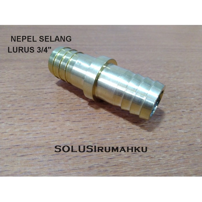 NEPEL SELANG LURUS 3/4 INCH KUNINGAN / NIPEL SAMBUNGAN SELANG AIR 3/4"