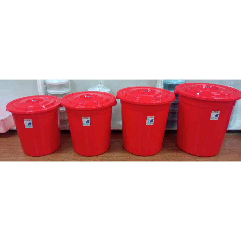 EMBER PLASTIK TEBAL / EMBER PENAMPUNG AIR KAMAR MANDI / EMBER / TONG AIR + TUTUP 50 ,60 ,75 90 LITER kualitas super