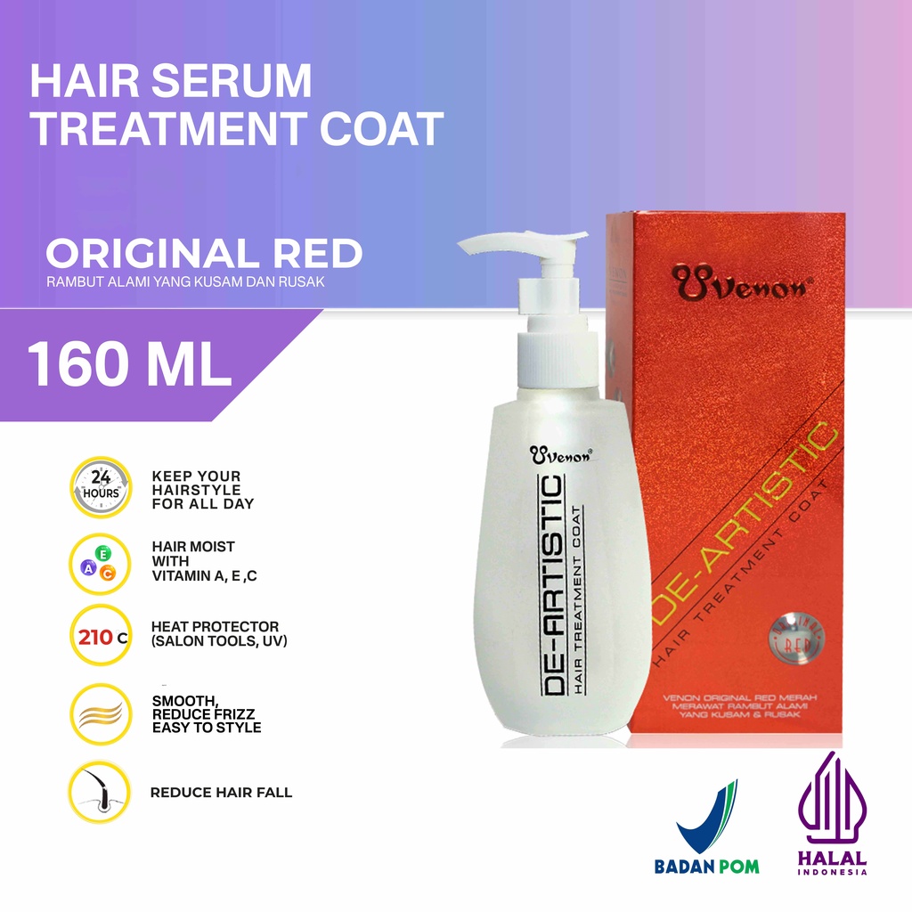 VENON  Hair Serum Treatment Coat Series 160ml - Vitamin Rambut / Serum Rambut / Hair Vitamin