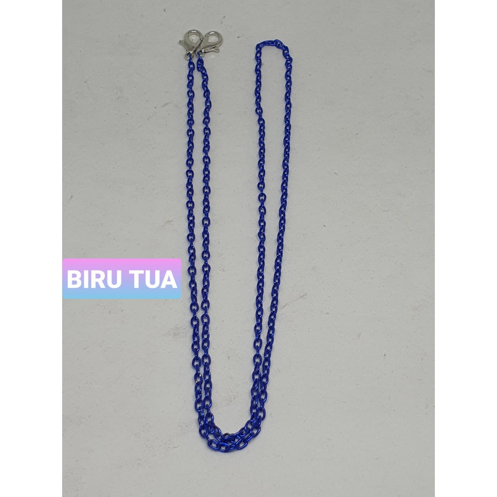 TALI MASKER FASHION MODEL RANTAI KECIL 0.7MM-RKCL - BIRU TUA
