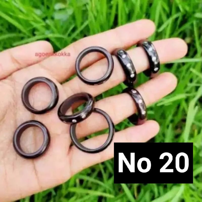 Cincin mata 3 hitam ukuran 20 kokka kaokah