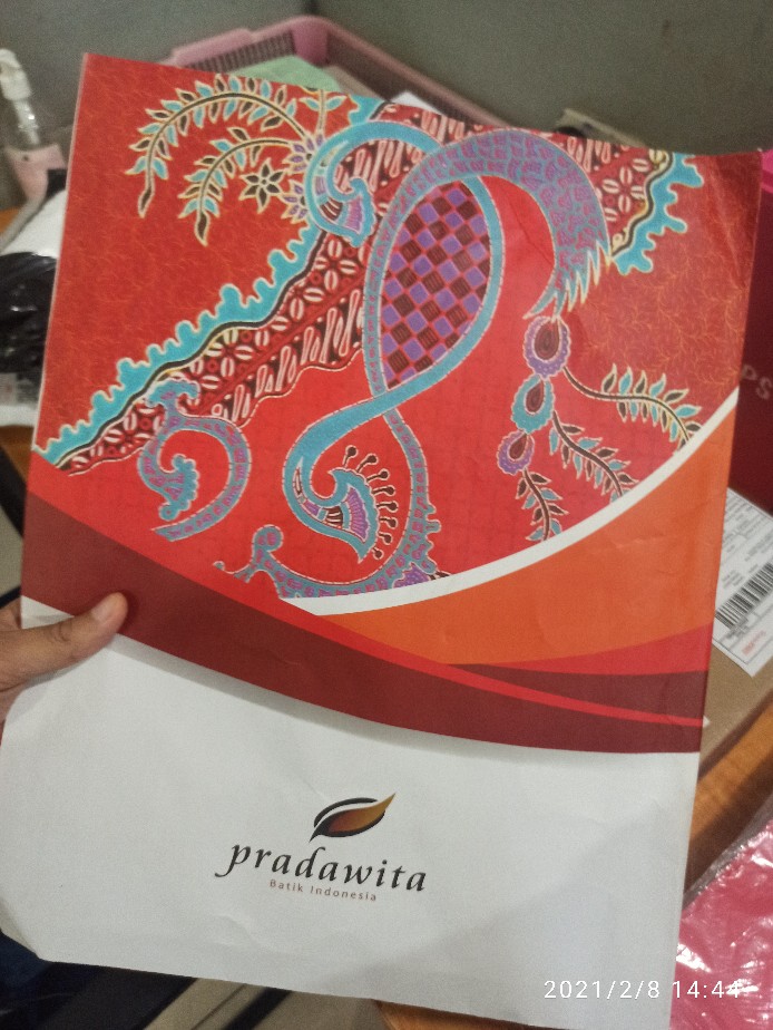 Pradawita Batik Kemeja Slim Fit Fortune 1b-merah