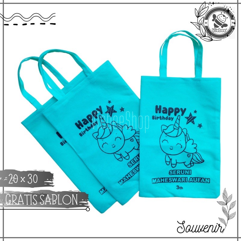 

TAS ULTAH MURAH (F20x30)/ Souvenir Ultah/ Tas Ulang Tahun Anak/ Goodiebag ultah