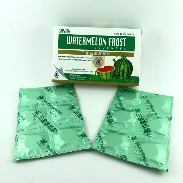

Sanjin Watermelon frost lozenges untuk panas dalam dan tenggorokan kering