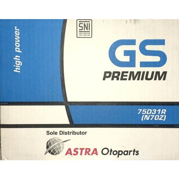 Aki Mobil GS astra 75D31R 12V 75Ah PREMIUM 09525