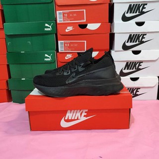  Sepatu  Nike React Infinity Run  Flyknit Triple Black 