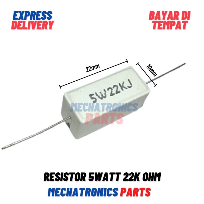 [PAS-9345] RESISTOR 5WATT 22K OHM