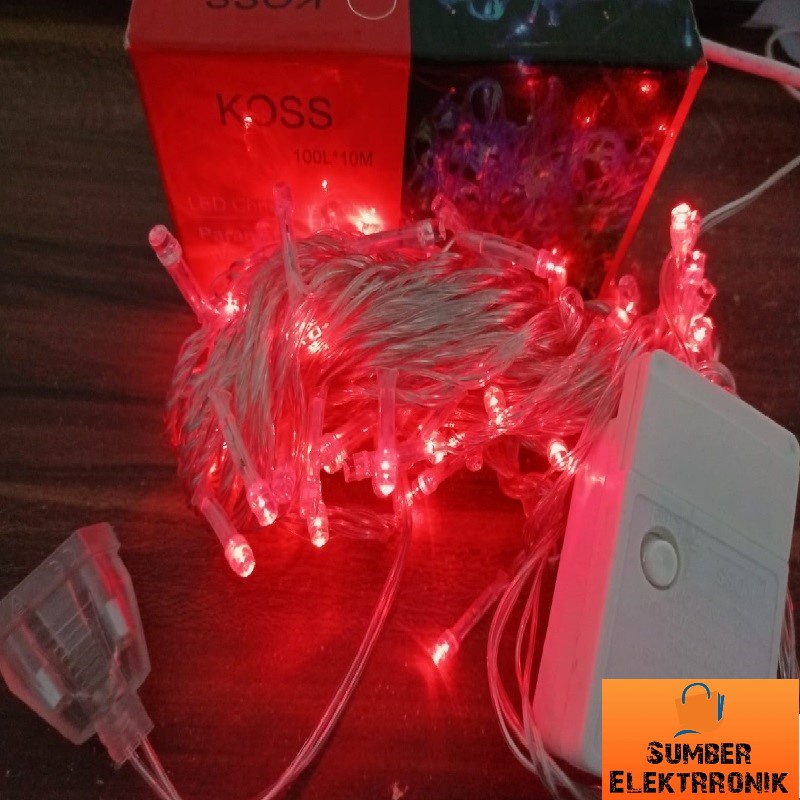 [IN BOX] READY Lampu Tumblr 100 LED 10 meter Light / Lampu Hiasan Natal bisa dibentuk tirai