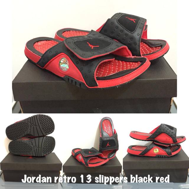 SENDAL JORDAN 13 RETRO BLACK RED