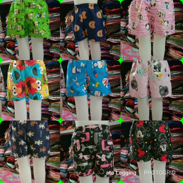 RANDOM CELANA PENDEK ANAK-DEWASA MOTIF  LAKI LAKI PEREMPUAN POLYMICRO COTON  REALPICT