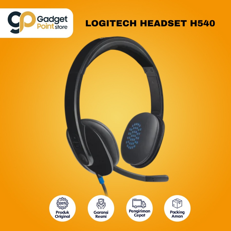 Logitech Headset | Headphone H540 USB Original - Garansi 2 Tahun