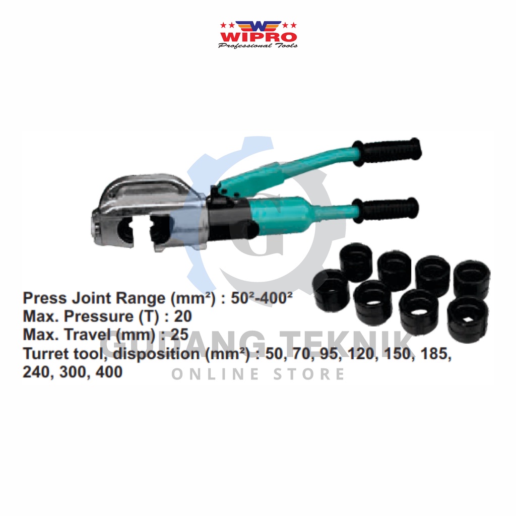 Tang Press Skun Hidrolik WIPRO KYQ-400 / Tang Skun Kabel CRIMPING PLIERS WIPRO KYQ400 - Tang Crimping Hydraulic KYQ 400 WIPRO