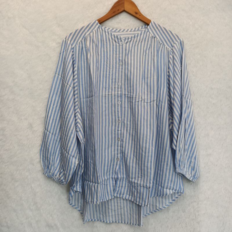 ATASAN BLOUSE SALUR / ATASAN BLOUSE WANITA / OBERSIZE BLOUSE