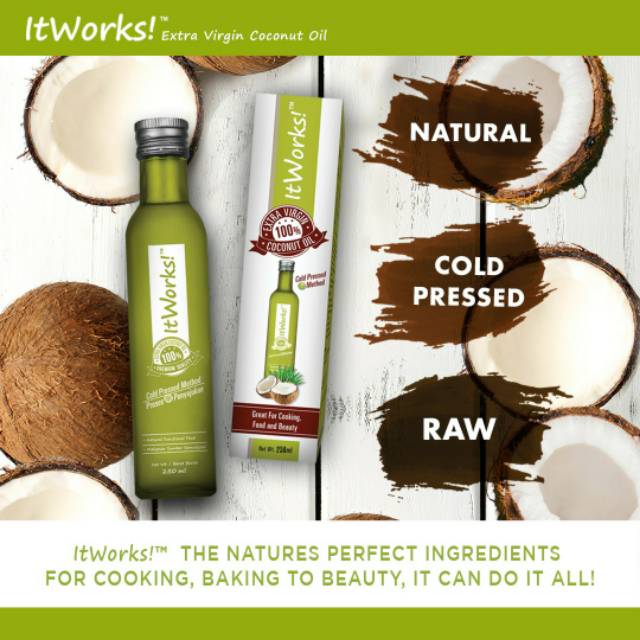ItWorks Extra Virgin Coconut Oil / VCO / Minyak Kelapa 250 ml / it works