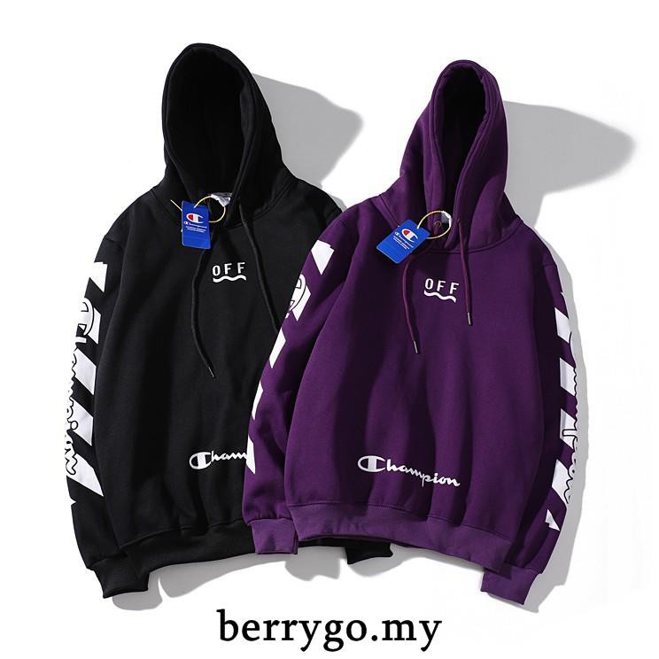 off white hoodie purple