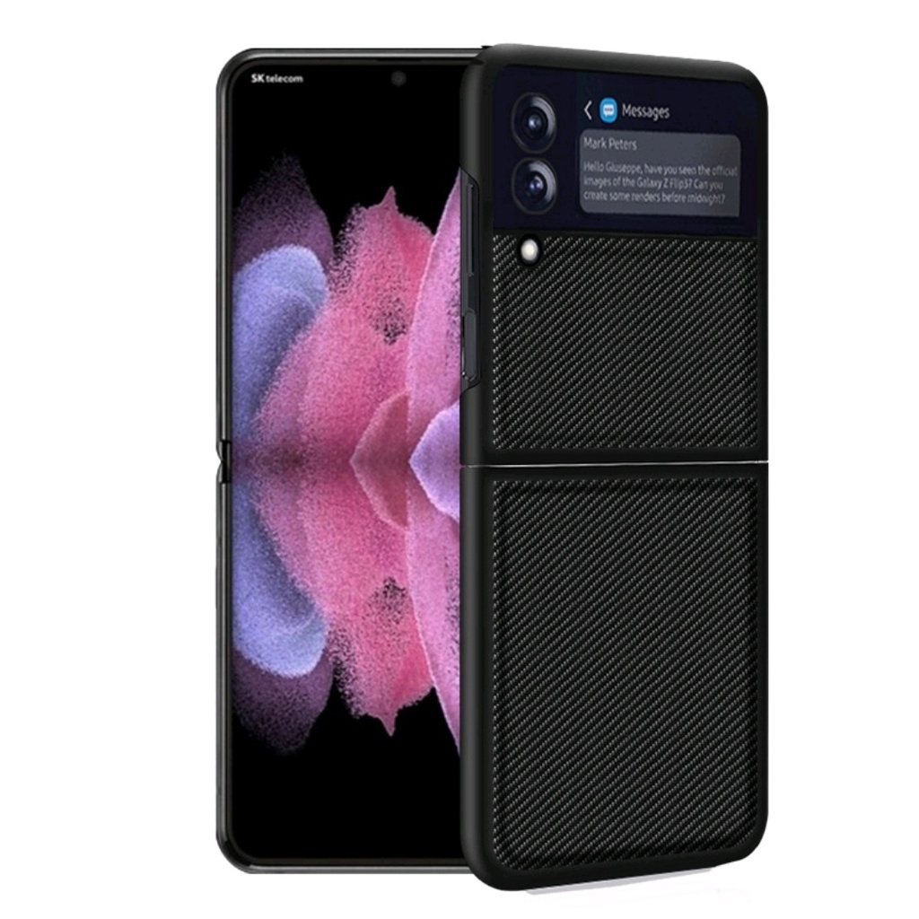 Premium CARBON FIBER Samsung Z FOLD 3 4 Z Flip 3 Case Cover Casing Hard