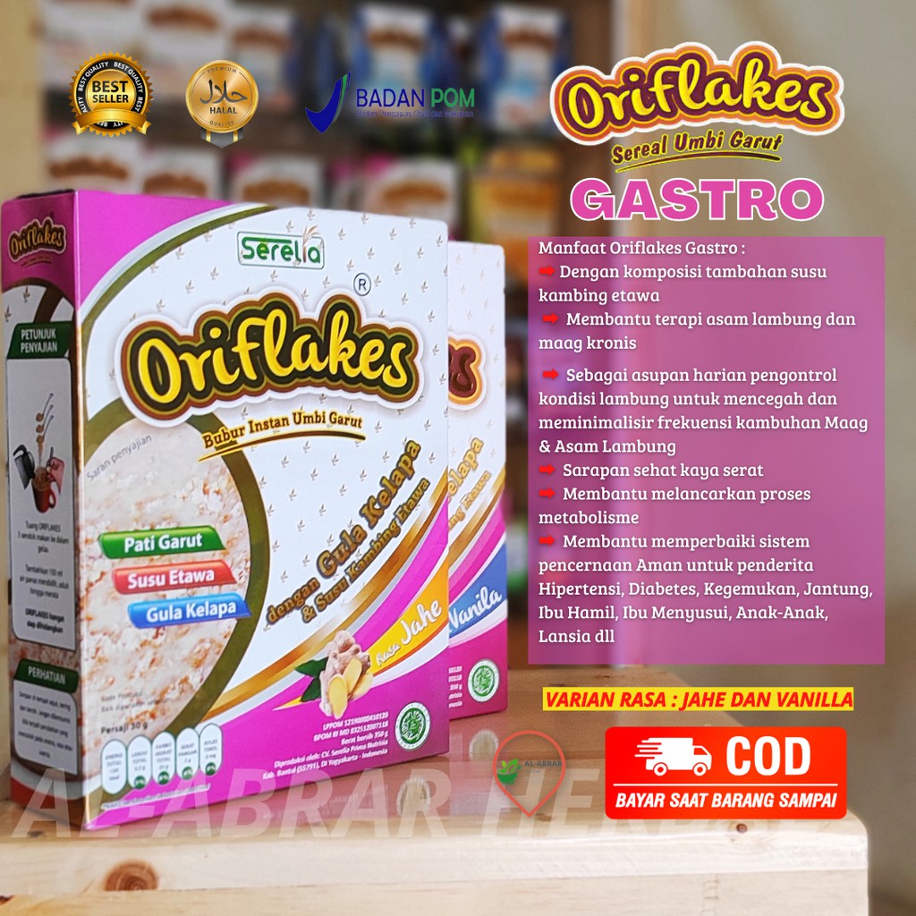 

ORIFLAKES GASTRO 350gr|obat asam lambung|oriflakes|gastro|umbi garut|tepung garut|obat lambung