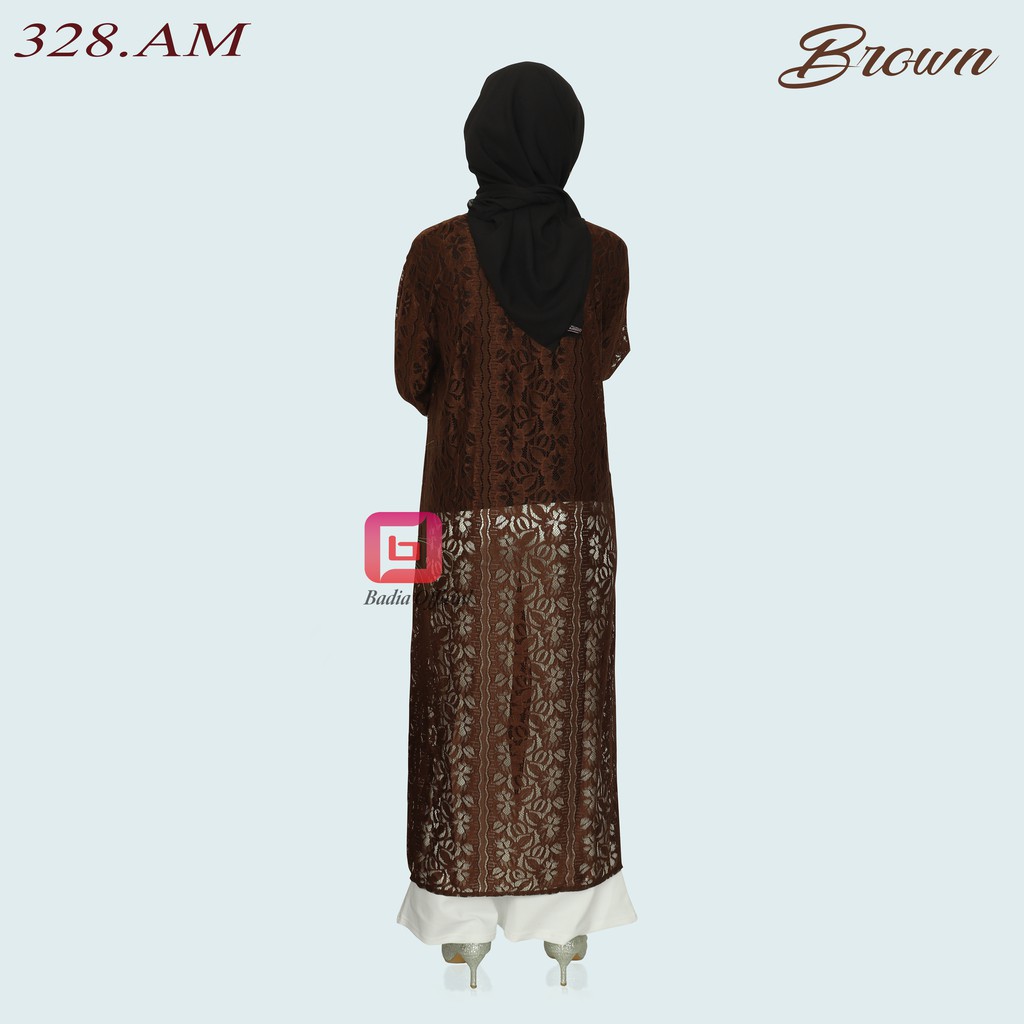 cardigan long outer kardigan brukat brokat kebaya lengan panjang wanita premium badia store 328