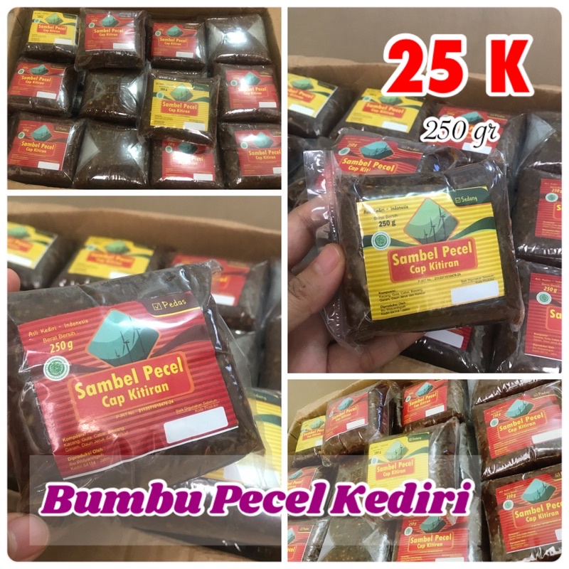 

BUMBU PECEL ASLI KEDIRI / BUMBU PECEL ORIGINAL / PEDAS MANTAP 250 GR