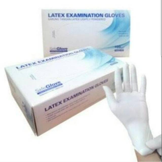 Safeglove putih HARGA BOX isi 100 hand gloves sarung