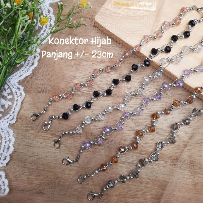 Konektor hijab mutiara konektor masker murah