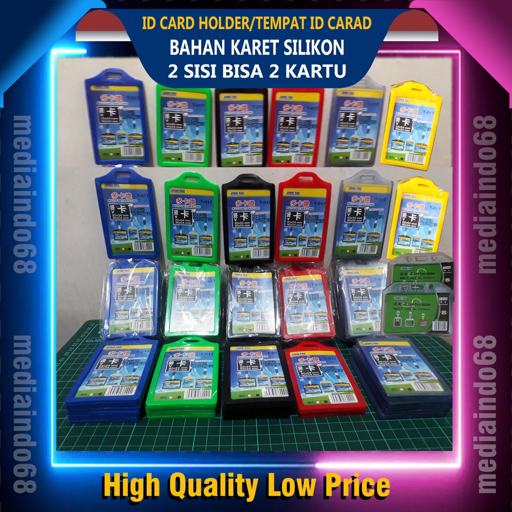 

Tempat ID Card Transparan 2 Sisi bahan Silikon