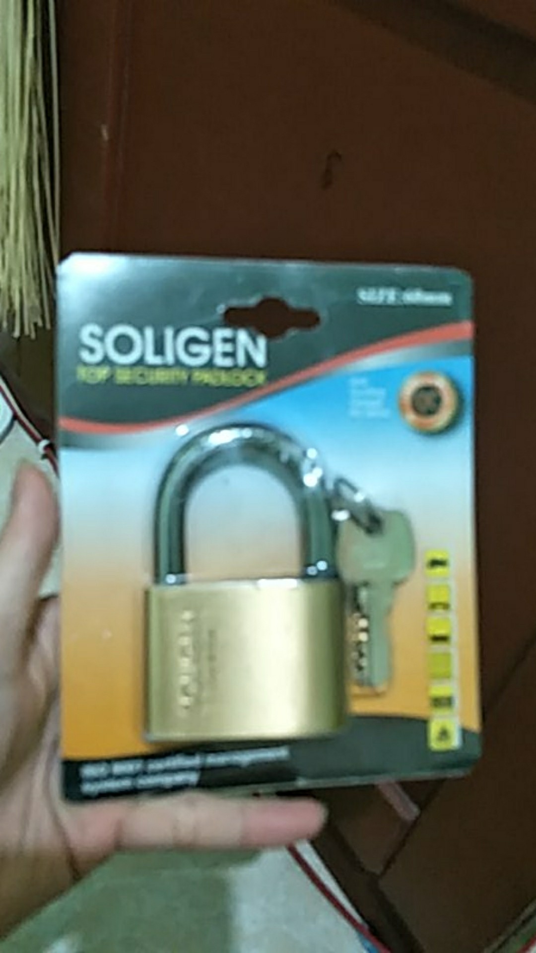 Gembok Soligen Baja Hitam 60 Mm Pendek