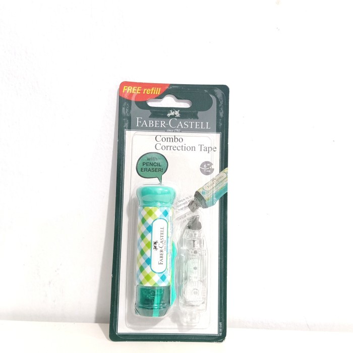 

Wow Faber Combo Correction Tape Plus Refill With Pencil Eraser - Penghapus Hot Sale