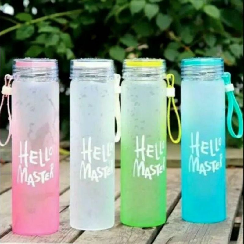 BOTOL MINUM KACA HELLO MASTER
