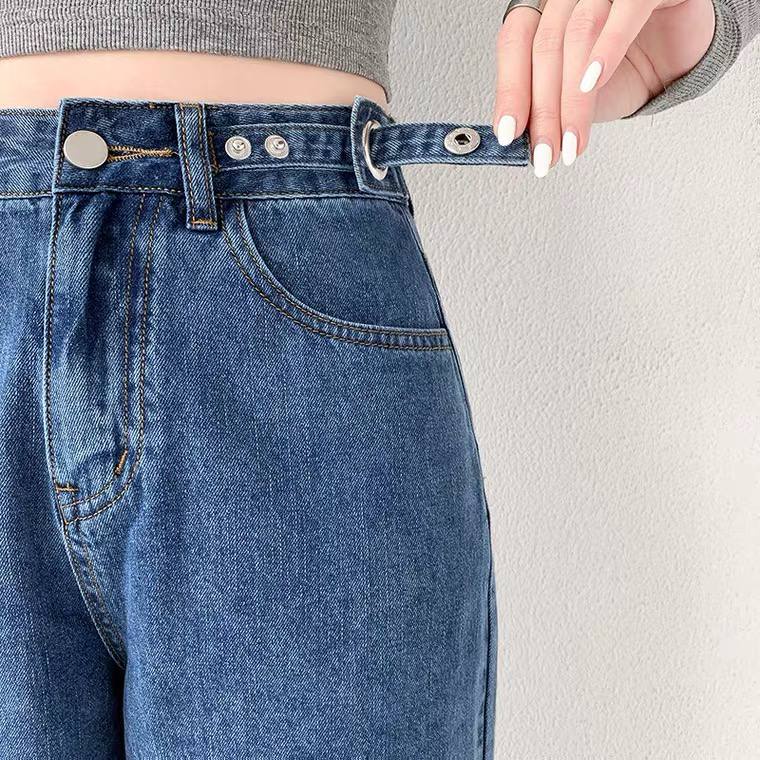 BEARYJEANS Celana Jeans Wanita Adjustable Denim Wear High Waist Kulot Jeans Boyfriend Jeans - BJ003