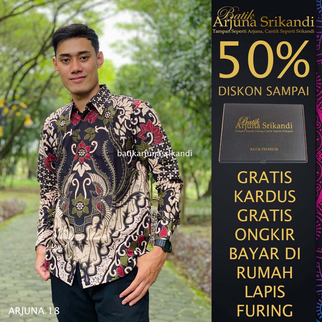Kemaja Batik Pria Lengan Panjang Baju Hem Atasan Pria Batik Pria Baju Batik Premium Pria Terbaru Bat