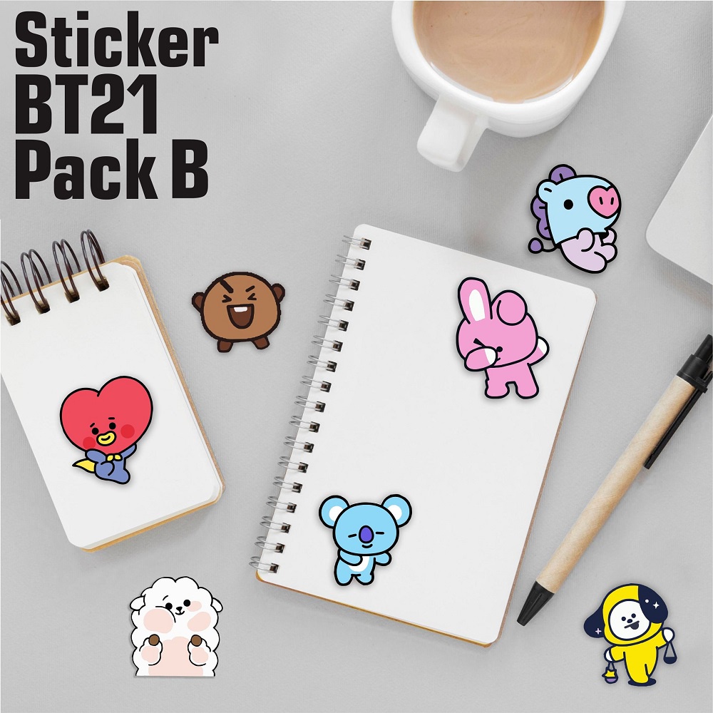 Sticker Pack Tumblr Aesthetic  BTS Bangtan BT21 Waterproof Hiasan Laptop Botol Tumbler Case Hp DIY Stiker Laptop Notebook