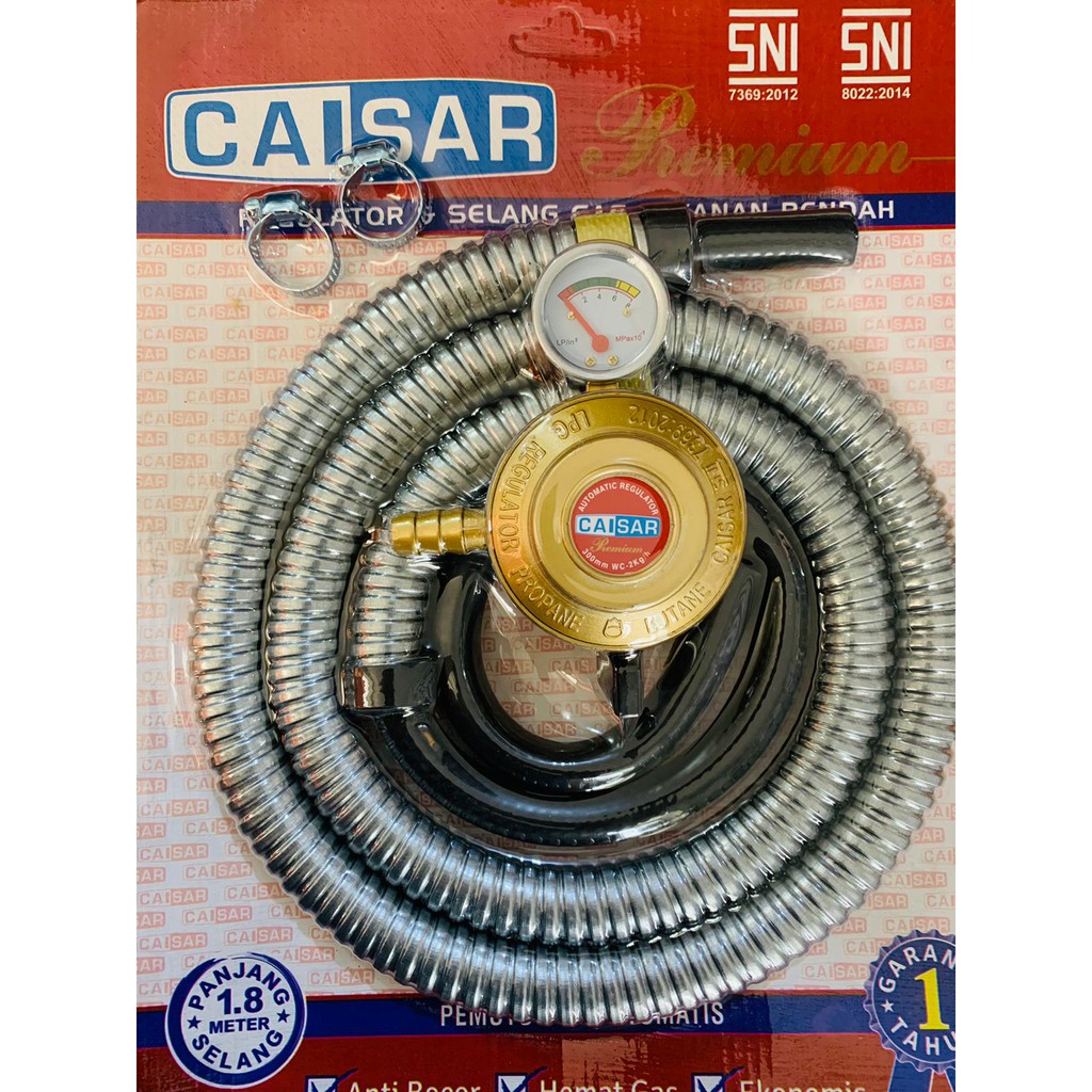 Selang Gas dan Regulator Gas / Kepala gas Caisar / Regulator Gas / Selang Gas / Selang untuk gas