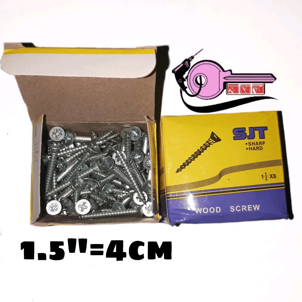 Jual skrup kayu 1 5inch putih sjt perbox Murah