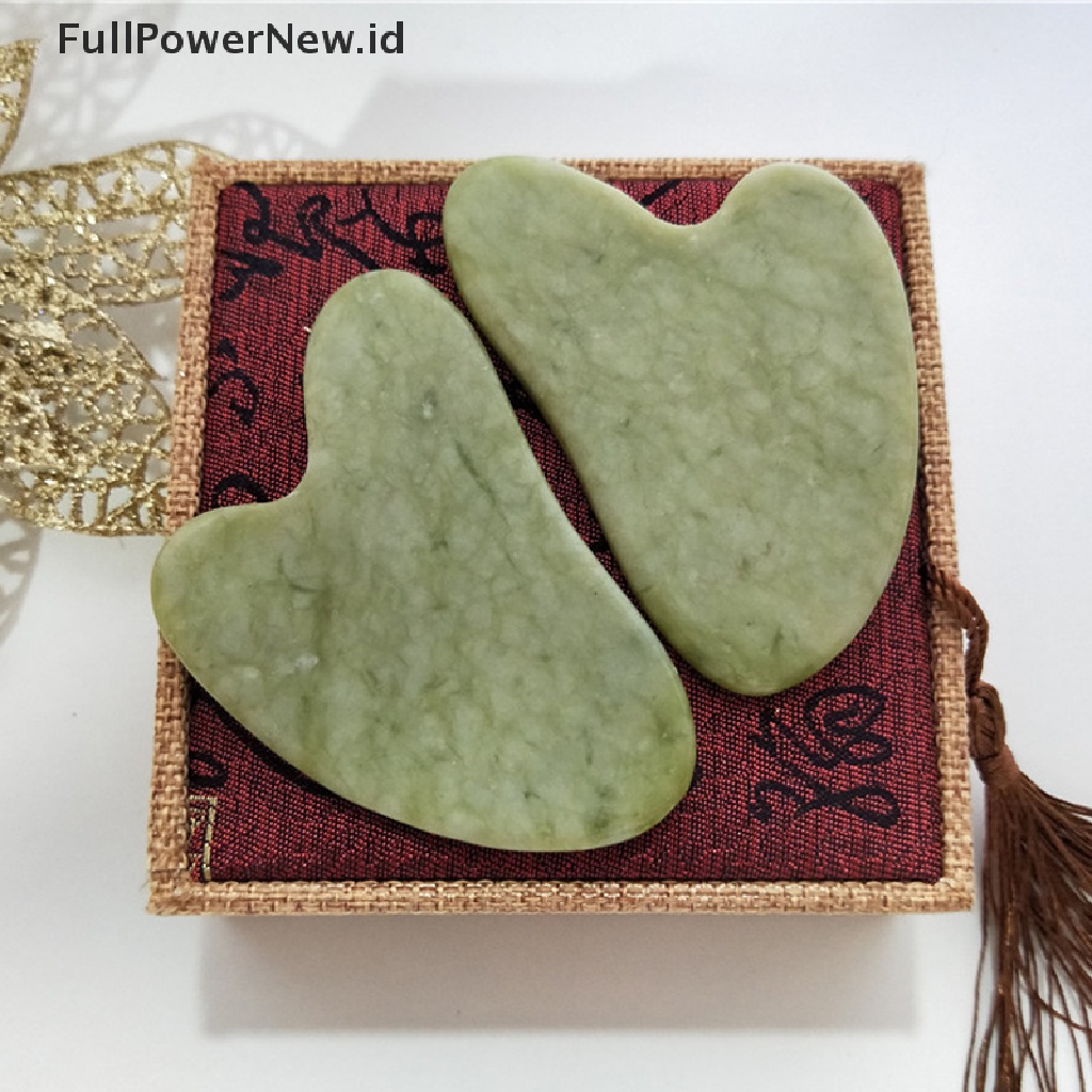 [Full] Natural Jade Stone Guasha Board Massage Tool SPA Therapy Gua Sha Massager .