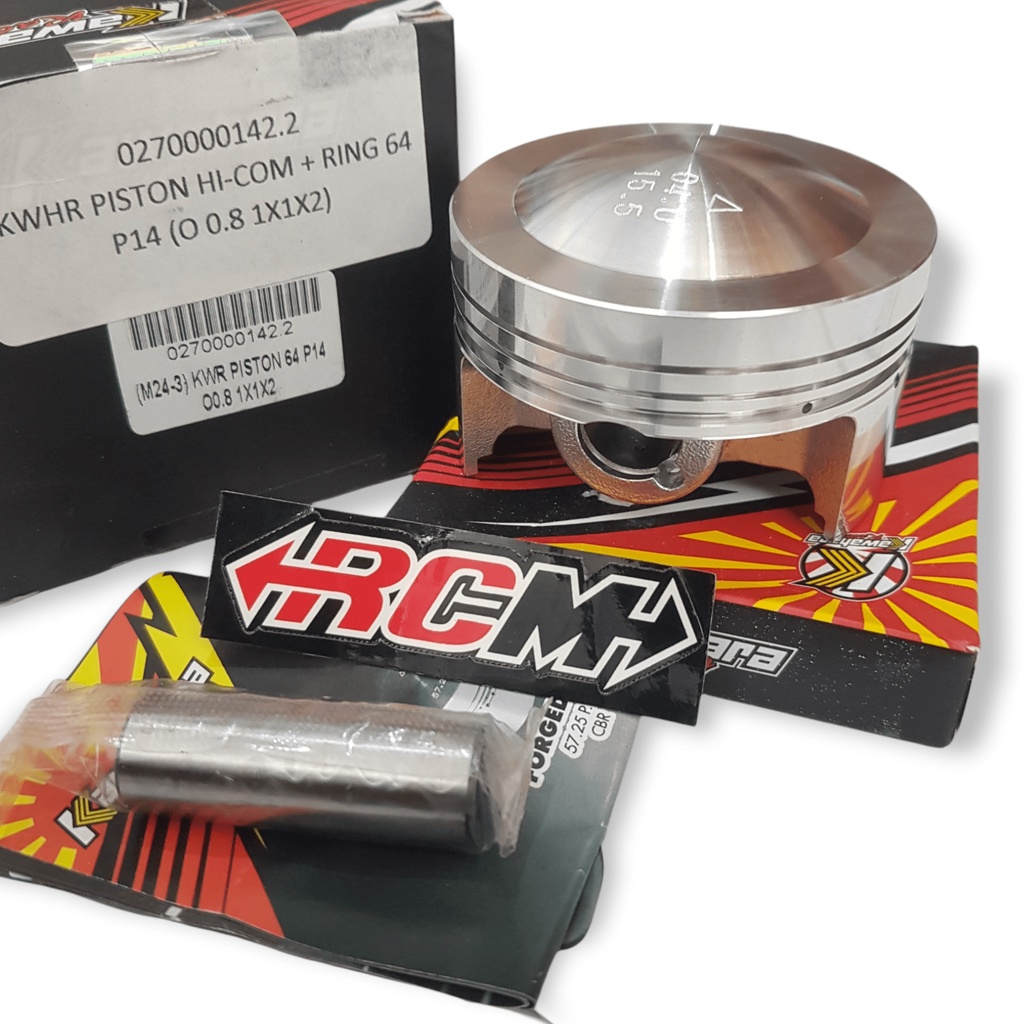 RING PISTON HI-COM HICOM SEHER SEKER KIT SET PIN PEN 14 UK 64MM 64 MM KLX 150 CRF 150 VIXION JUPITER MX VESPA MATIC VARIO 150 SONIC 150 NEW CBR 150 PCX 150 ORI ORIGINAL KAWAHARA