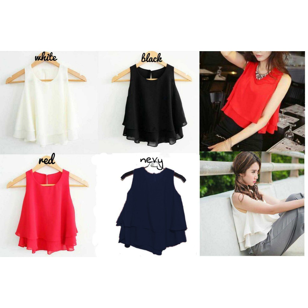 [livia RO] Blouse Wanita Twiscont Varian Warna