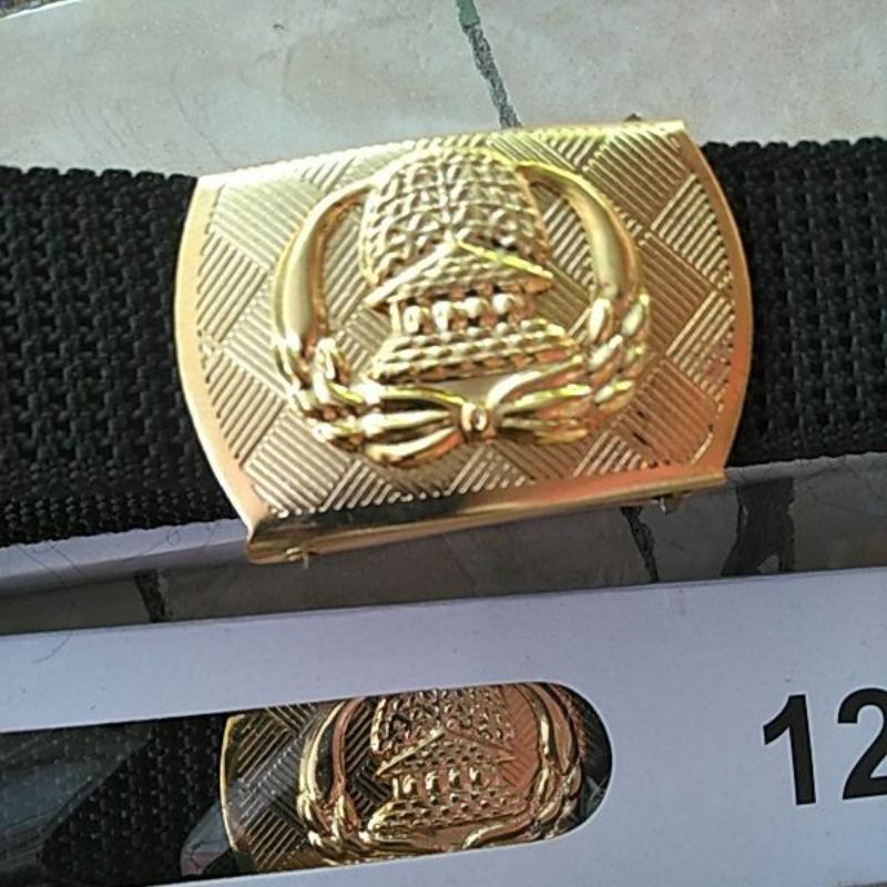 Sabuk korpri 1 biji bagus motif catur kotak garis kotak timbul sinar