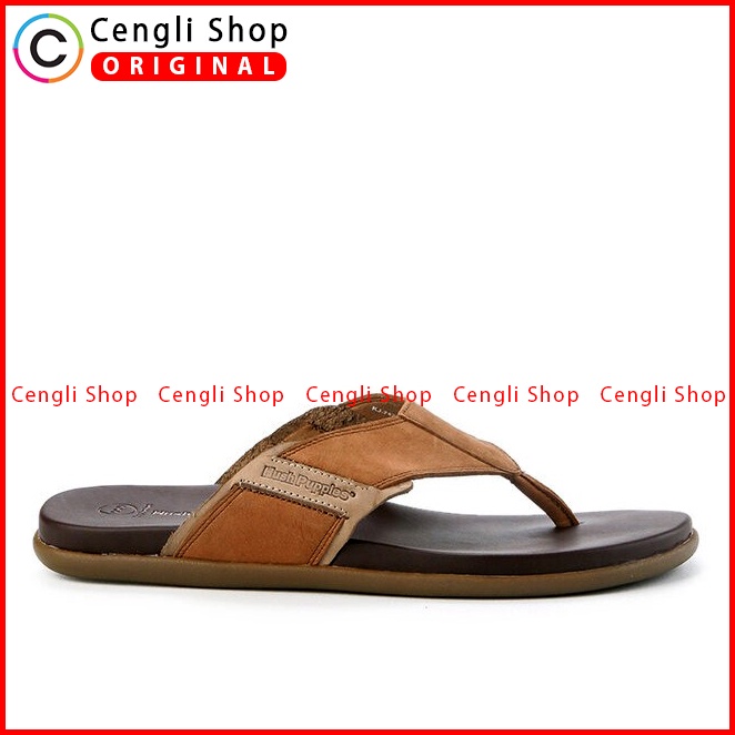 SANDAL JEPIT KULIT HUSH PUPPIES PRIA ORIGINAL CASUAL ASLI COKLAT HM14