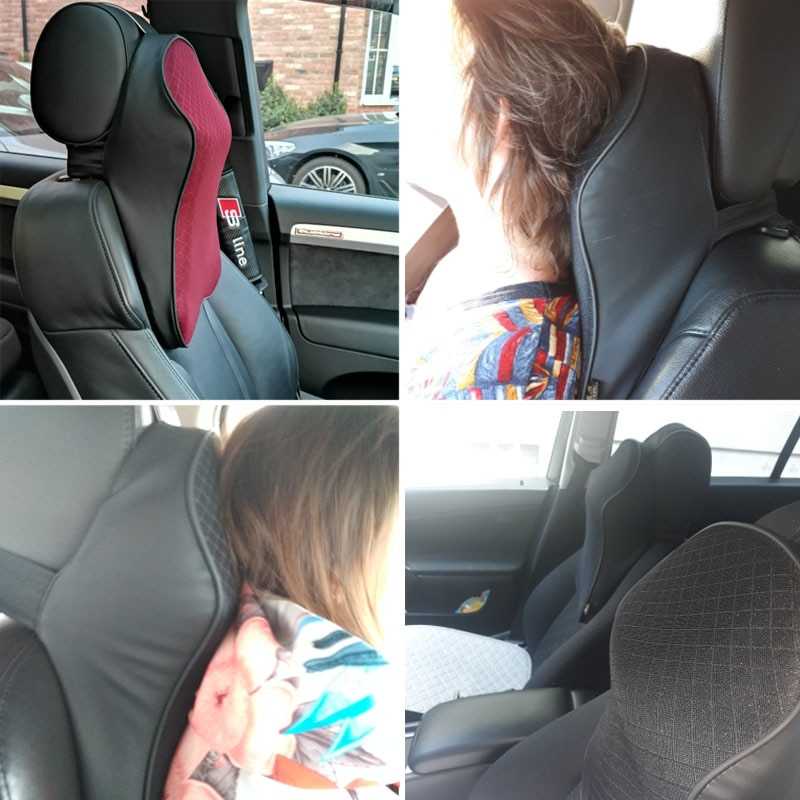 Bantal Leher Kursi Mobil Ergonomis 3D Memory Foam Pillow mobil motor burnhilda