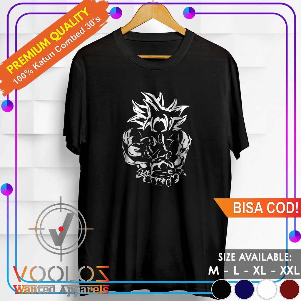 Kaos Anime Dragon Ball Baju Distro Pria Branded Original Keren Kekinian Ultra Instinct Kamehameha