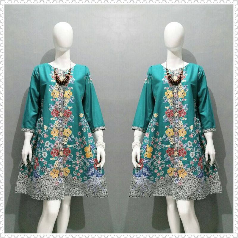 TUNIK BATIK KEKINIAN 2022 ATASAN BATIK WANITA JUMBO BAJU KONDANGAN WANITA