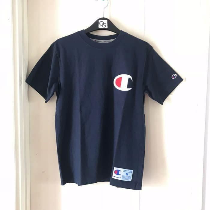 Champion stitching big logo tee navy - M Original