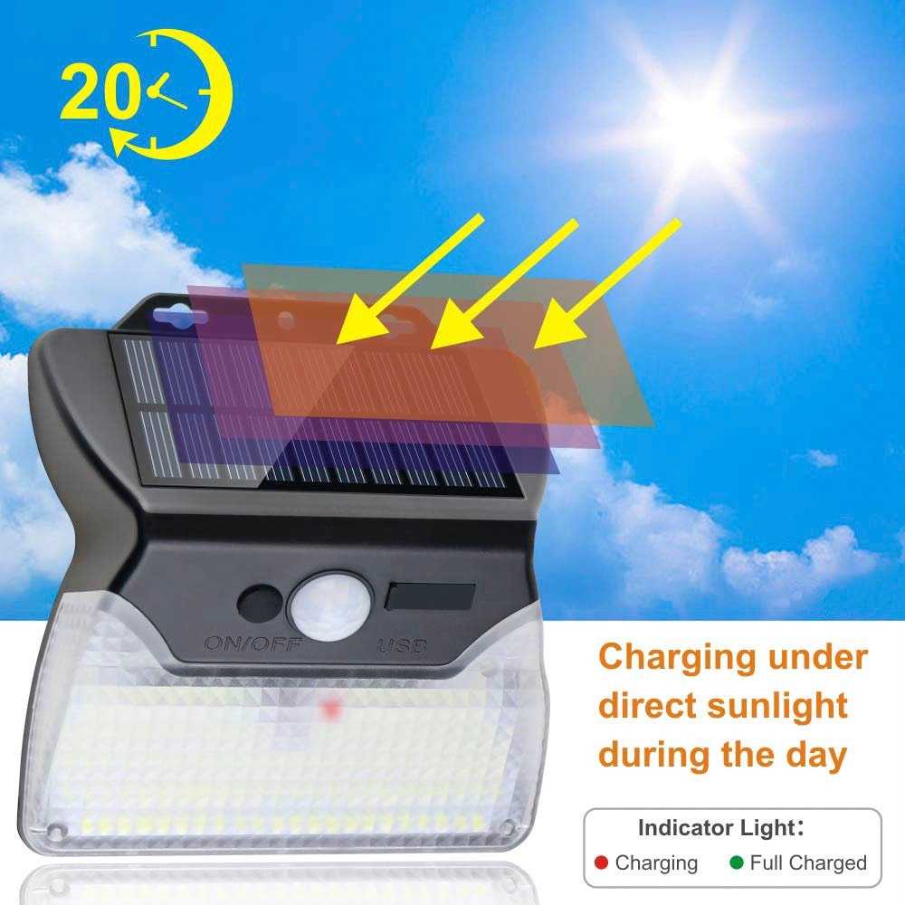 AMARYLLIS Lampu Solar Panel Sensor Gerak 208 LED 1 PCS - 1999XYX